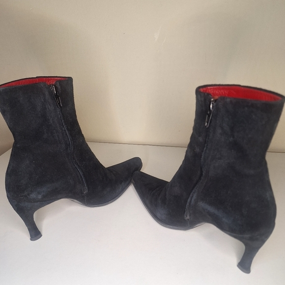 Free Lance Vintage Suede 3" inside zip Heel Ankle Boots Size EU 35.5 - Picture 7 of 11